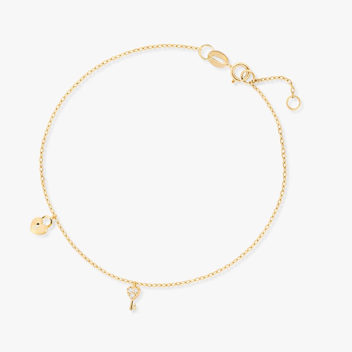 W.KRUK Bransoleta złota z zawieszkami