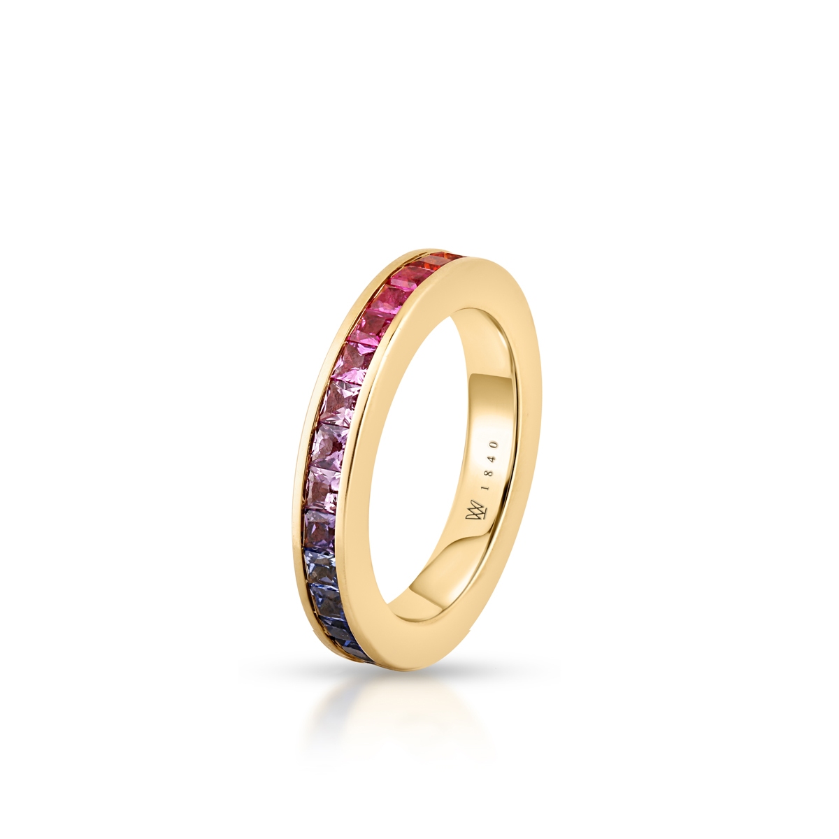 W.KRUK Pierścionek złoty z szafirami