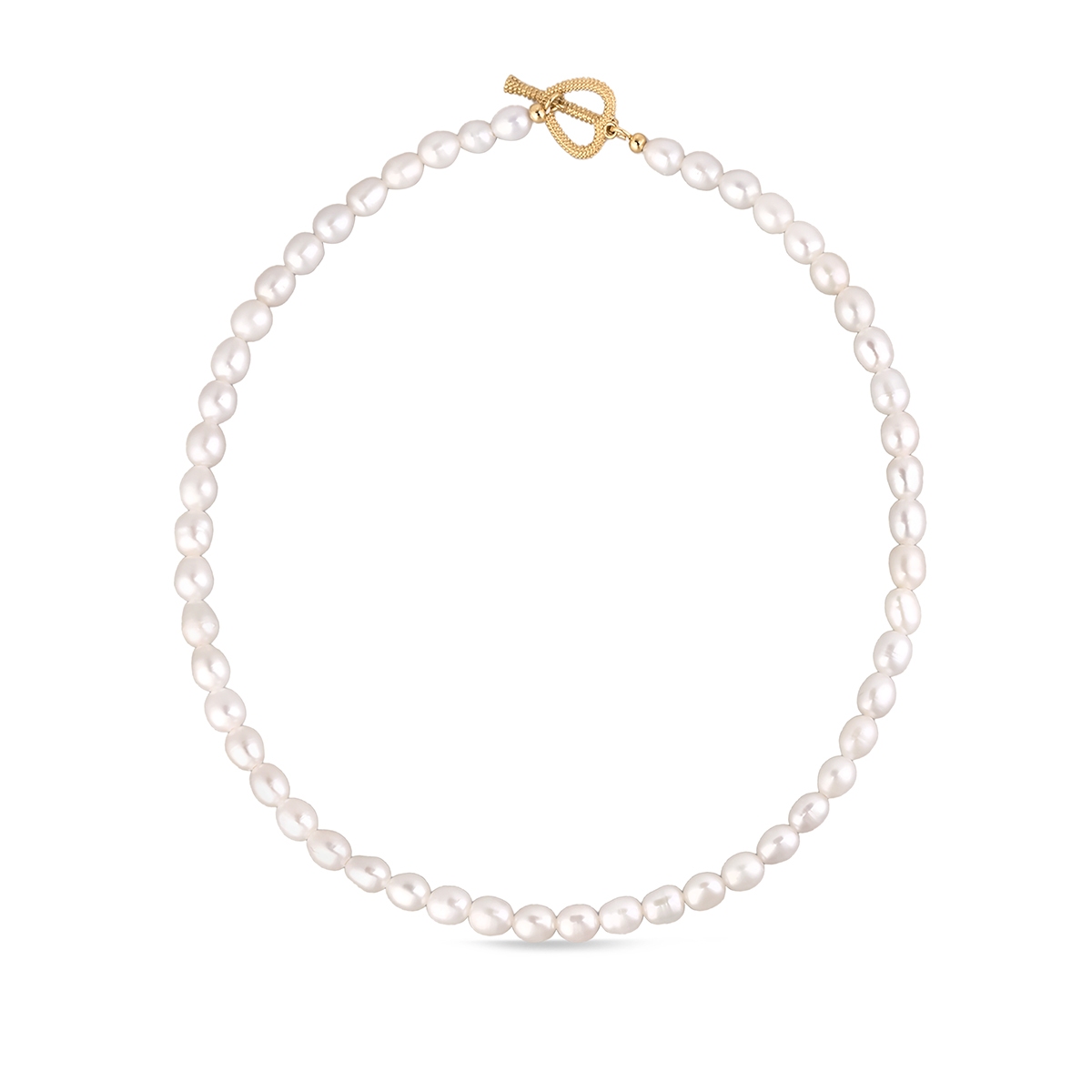 W.KRUK Naszyjnik srebrny z perłami