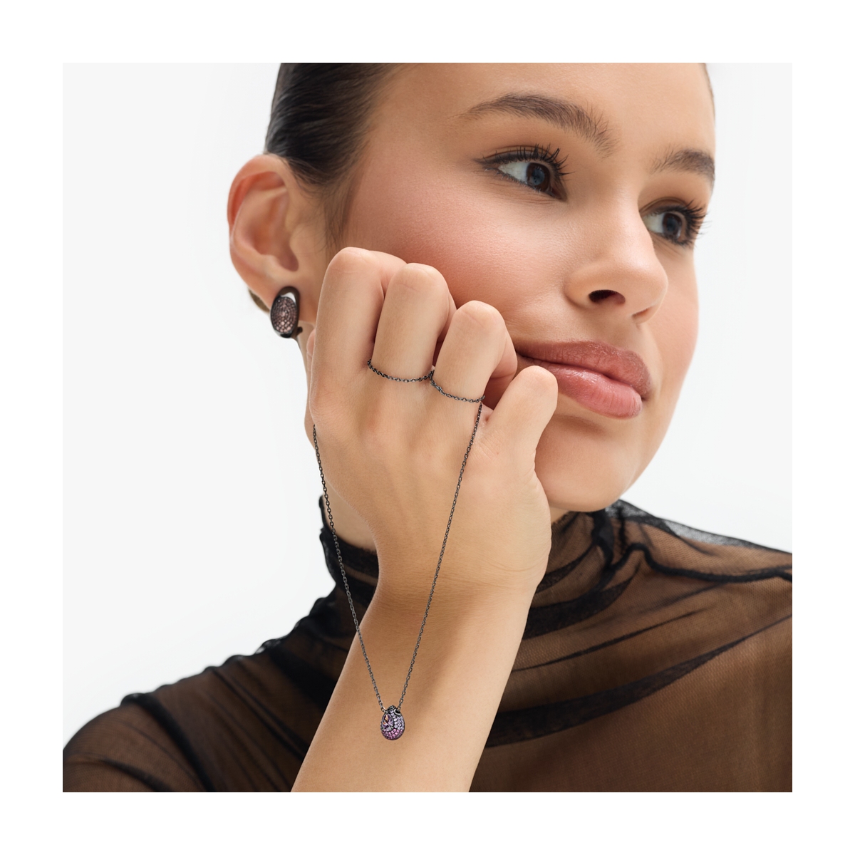 W.KRUK Naszyjnik srebrny Meteory