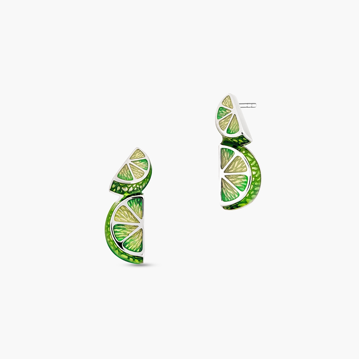 W.KRUK Kolczyki srebrne Kwiaty Nocy Limonki