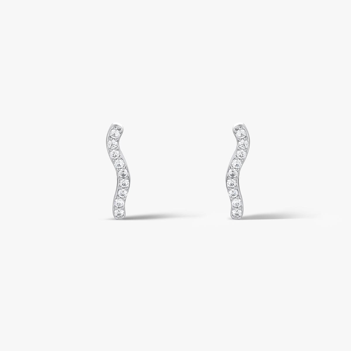 W.KRUK Kolczyki srebrne z cyrkoniami