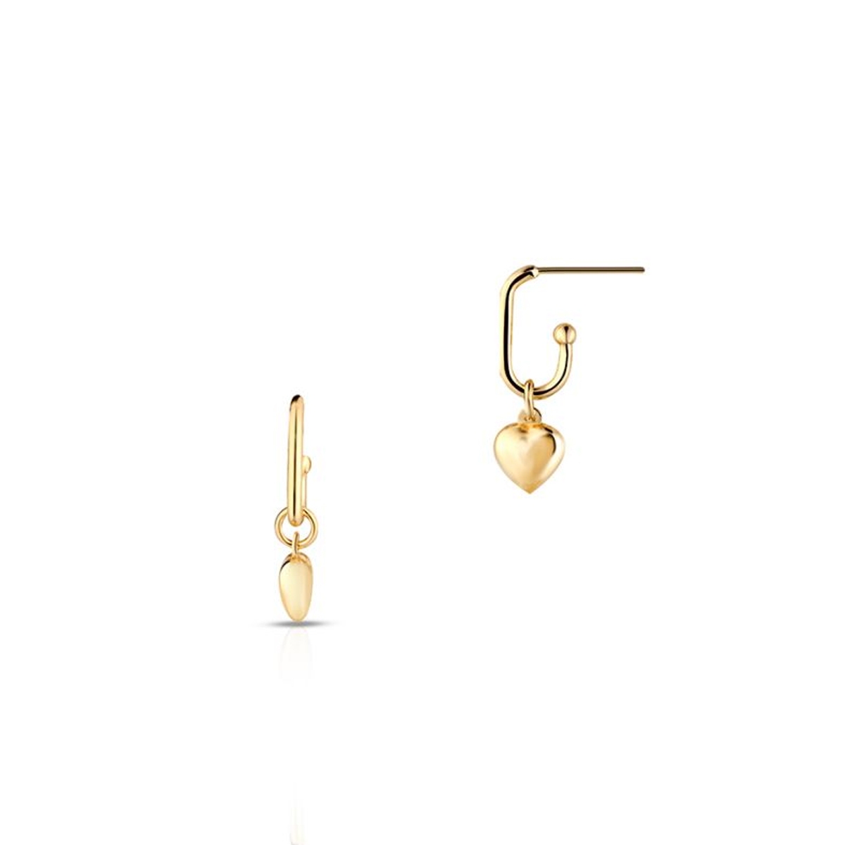 W.KRUK Kolczyki srebrne pozłacane ATELIER