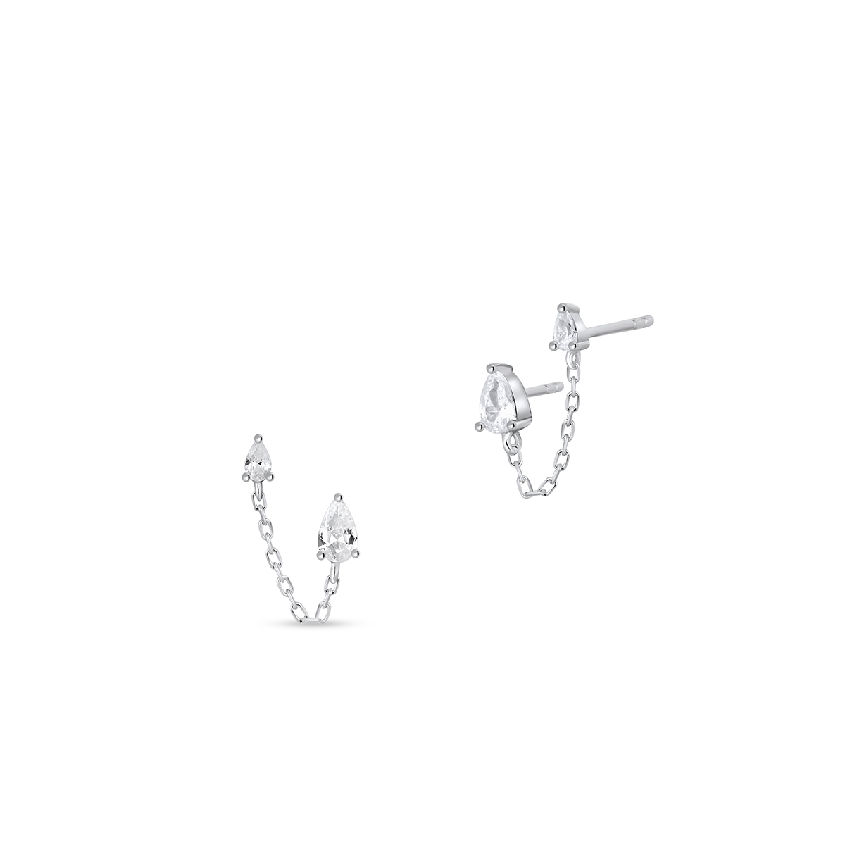 W.KRUK Kolczyki srebrne z cyrkoniami