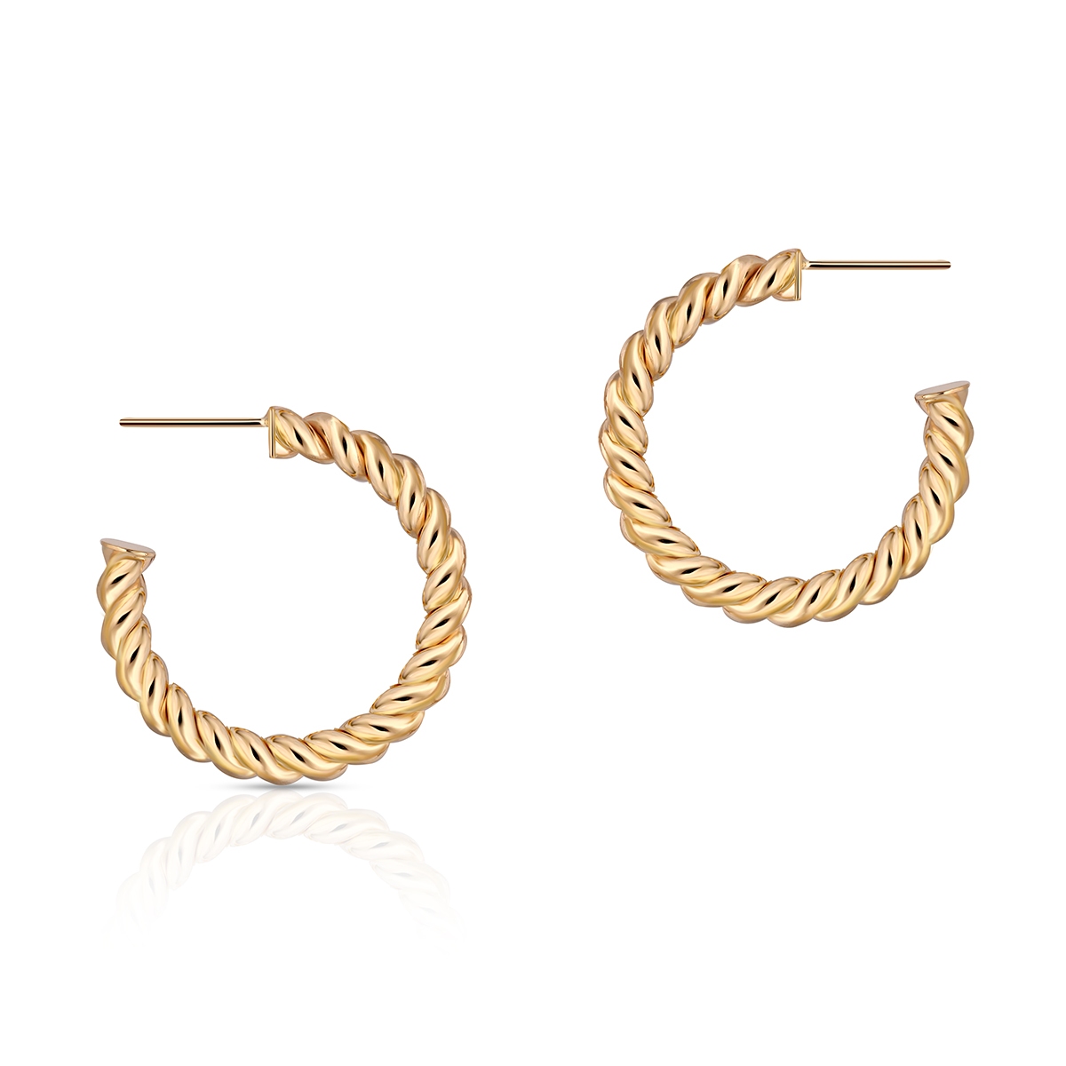 W.KRUK Kolczyki złote koła