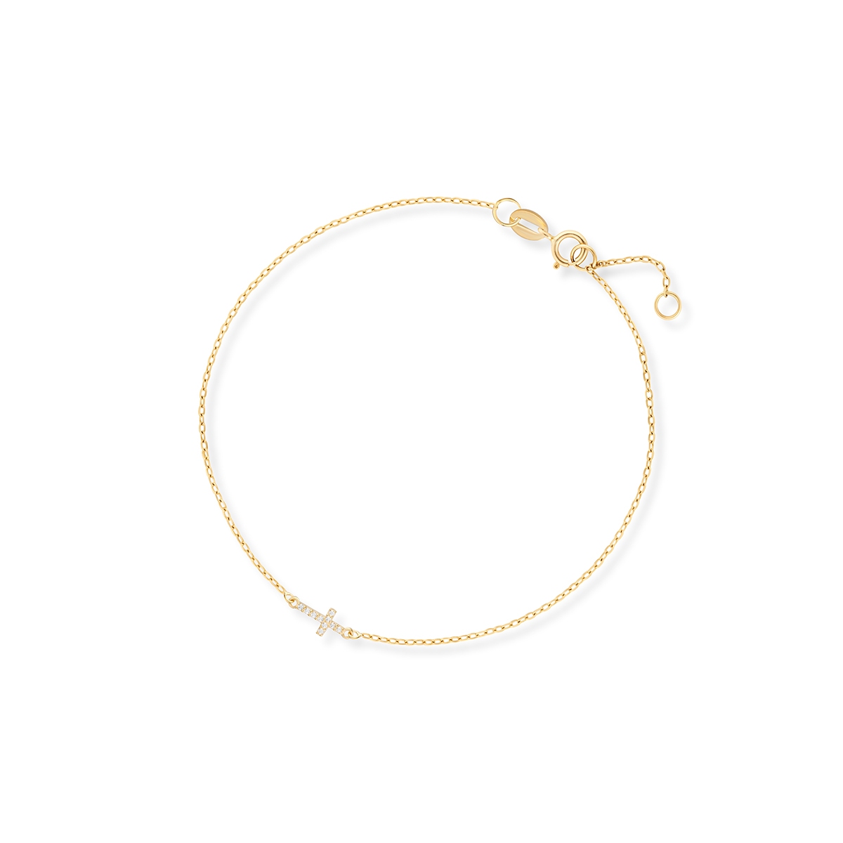 W.KRUK Bransoleta złota z krzyżykiem