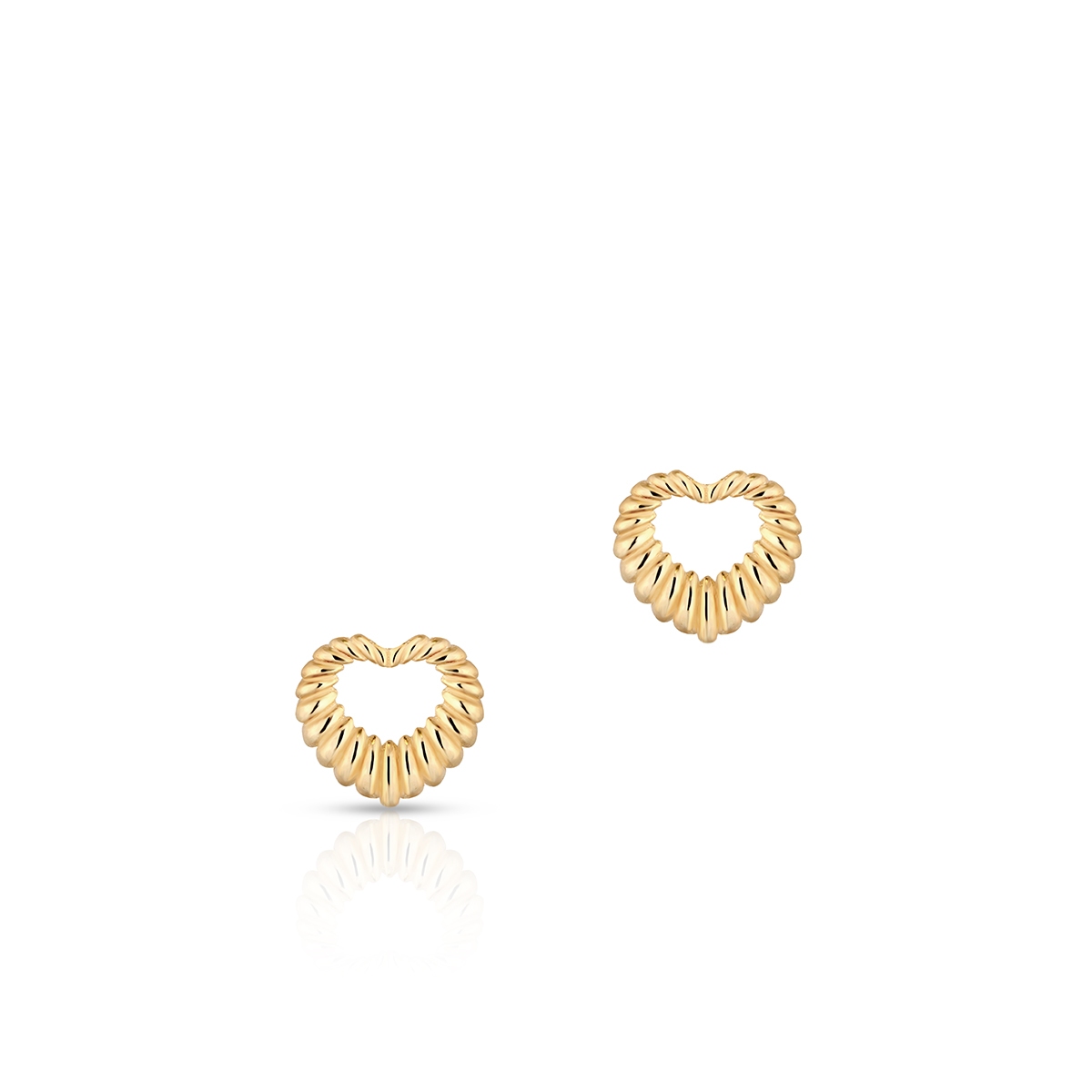 W.KRUK Kolczyki złote ozdobne serce
