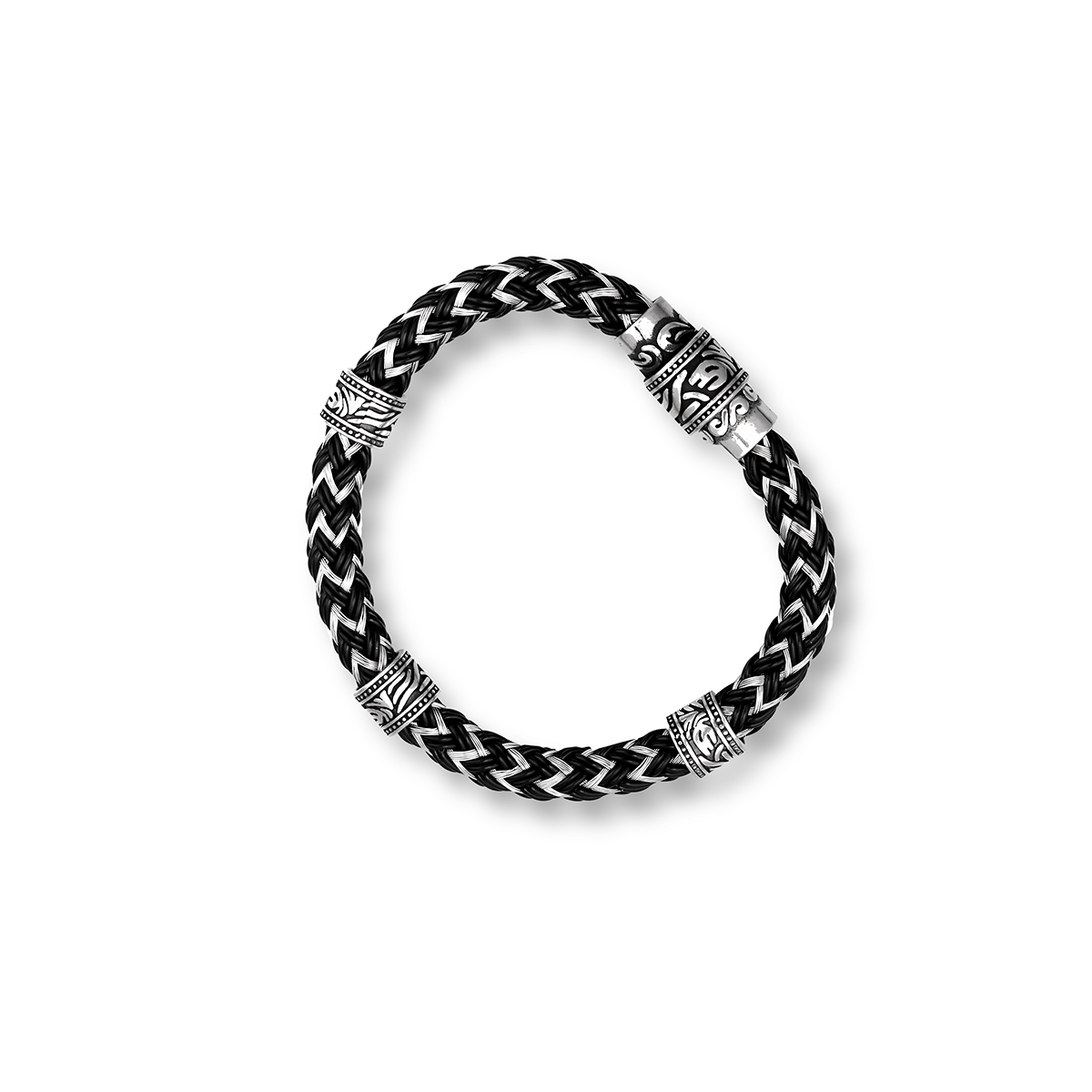 W.KRUK Bransoleta ze stali i kauczuku