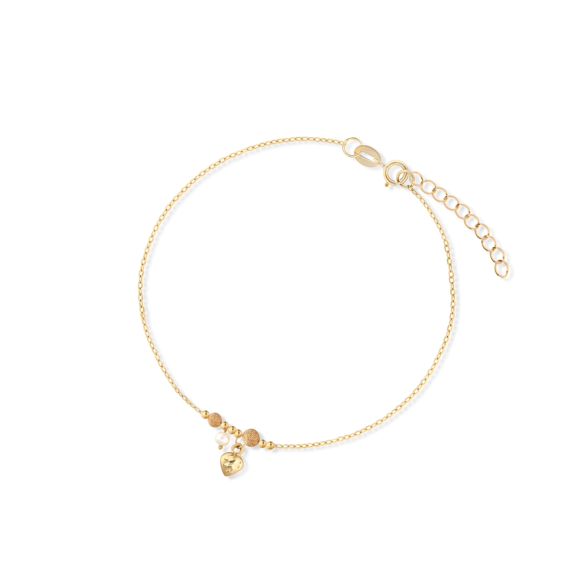 W.KRUK Bransoleta złota z perłą i sercem