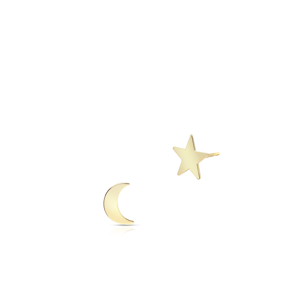 W.KRUK Kolczyki złote z motywem astralnym