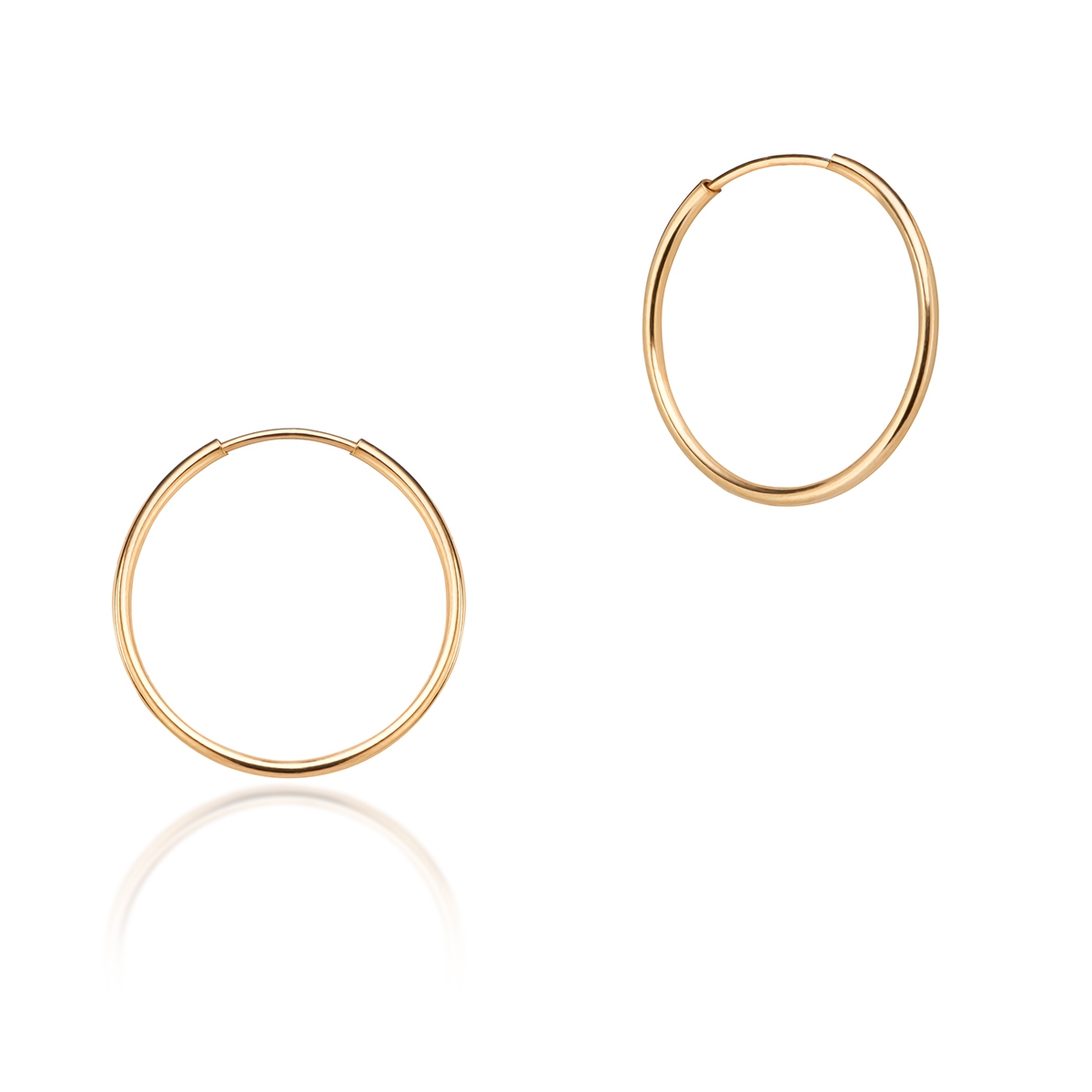 W.KRUK Kolczyki złote koła