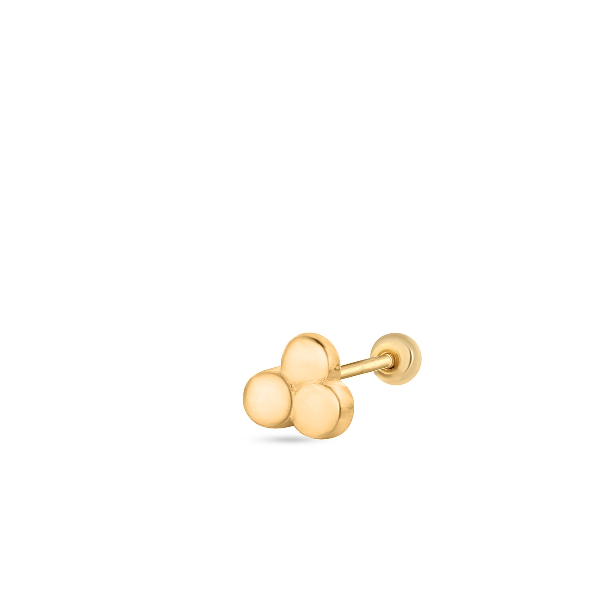 W.KRUK Kolczyk srebrny pozłacany