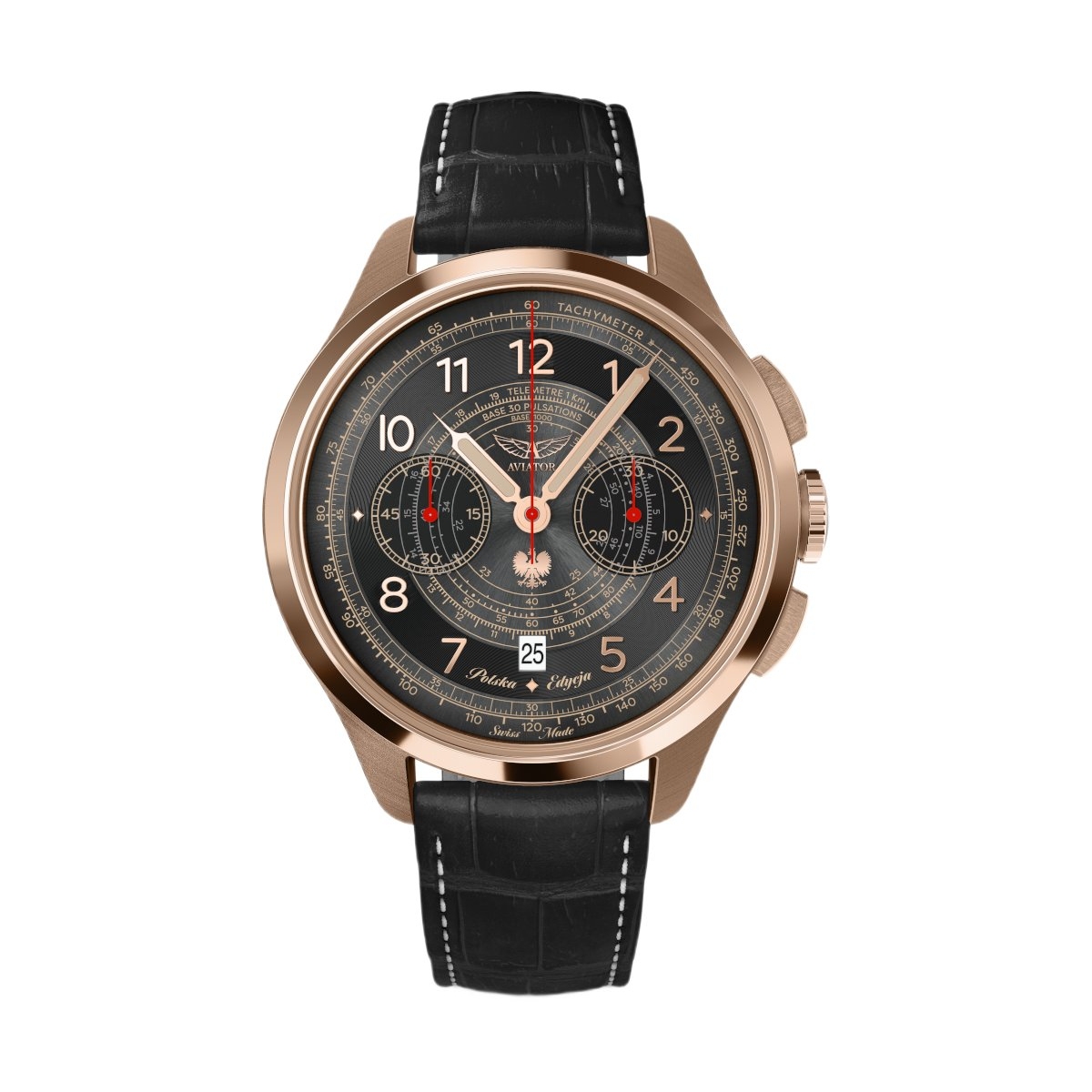 W.KRUK ZEGAREK AVIATOR HERITAGE CHRONOGRAPH TRIMETER POLISH LIMITED EDITION