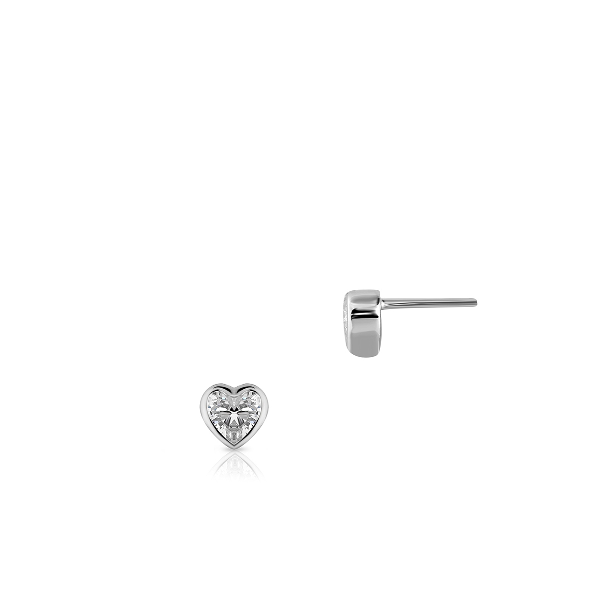 W.KRUK Kolczyki srebrne serca