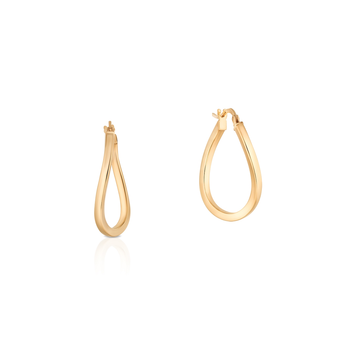 W.KRUK Kolczyki srebrne pozłacane krople