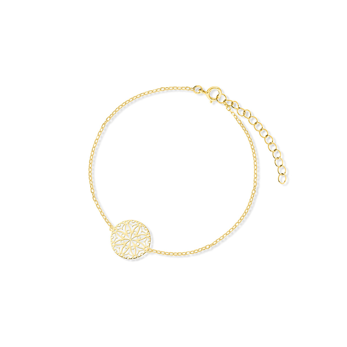 W.KRUK - Bransoletka srebrna pozłacana arabeska