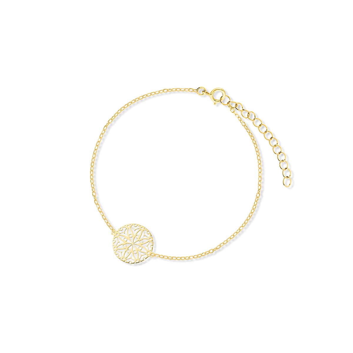 W.KRUK - Bransoletka srebrna pozłacana arabeska