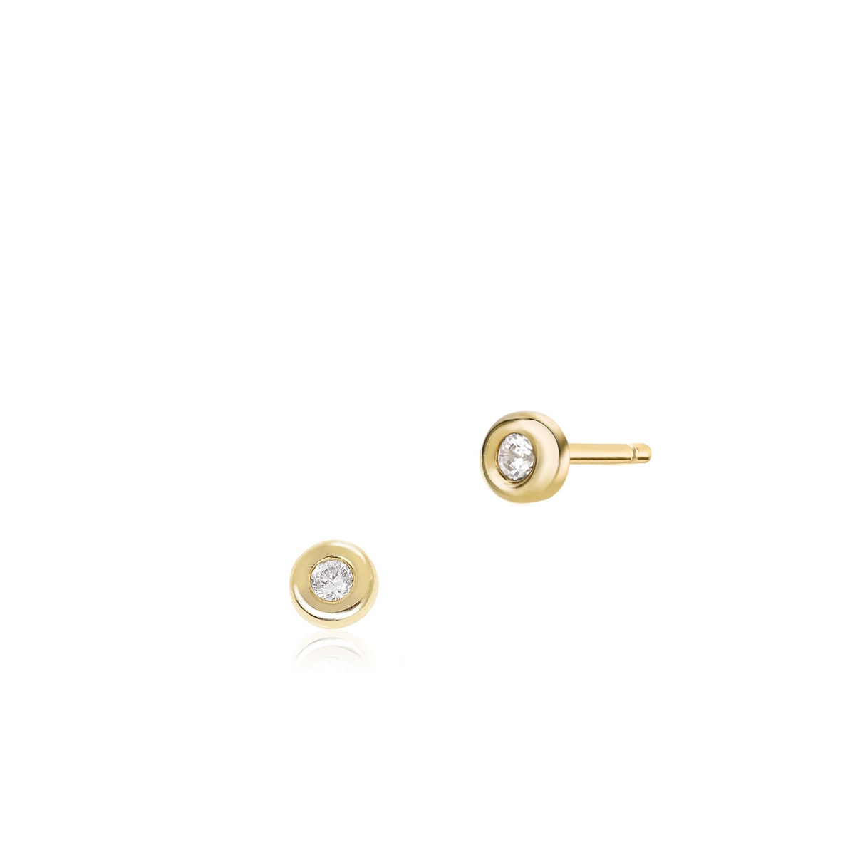 W.KRUK Kolczyki złote z cyrkoniami