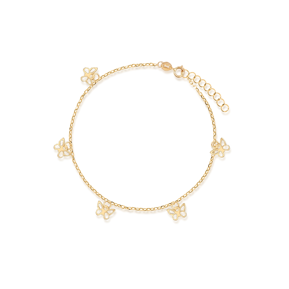 W.KRUK Bransoleta złota z motylami