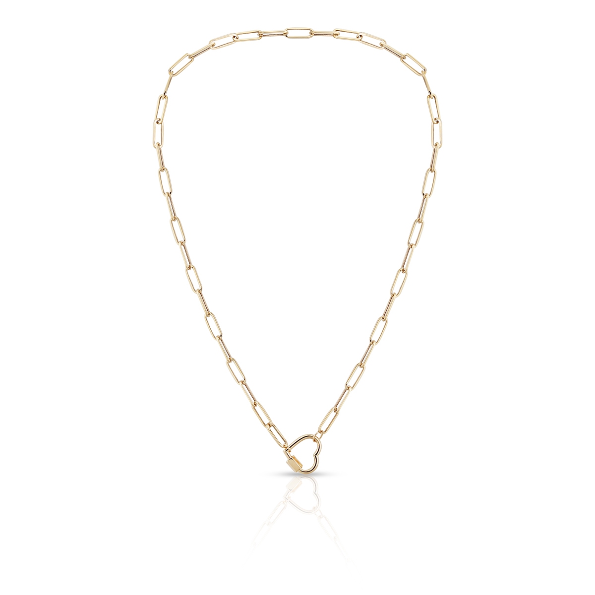 W.KRUK Naszyjnik złoty paper clip serce