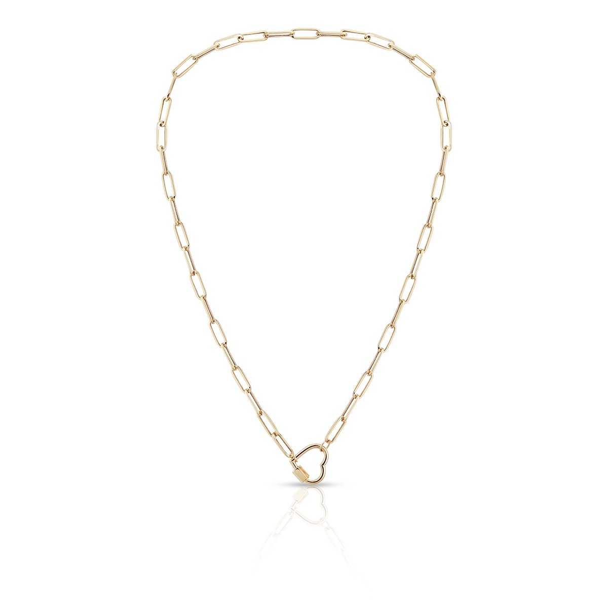 W.KRUK Naszyjnik złoty paper clip serce