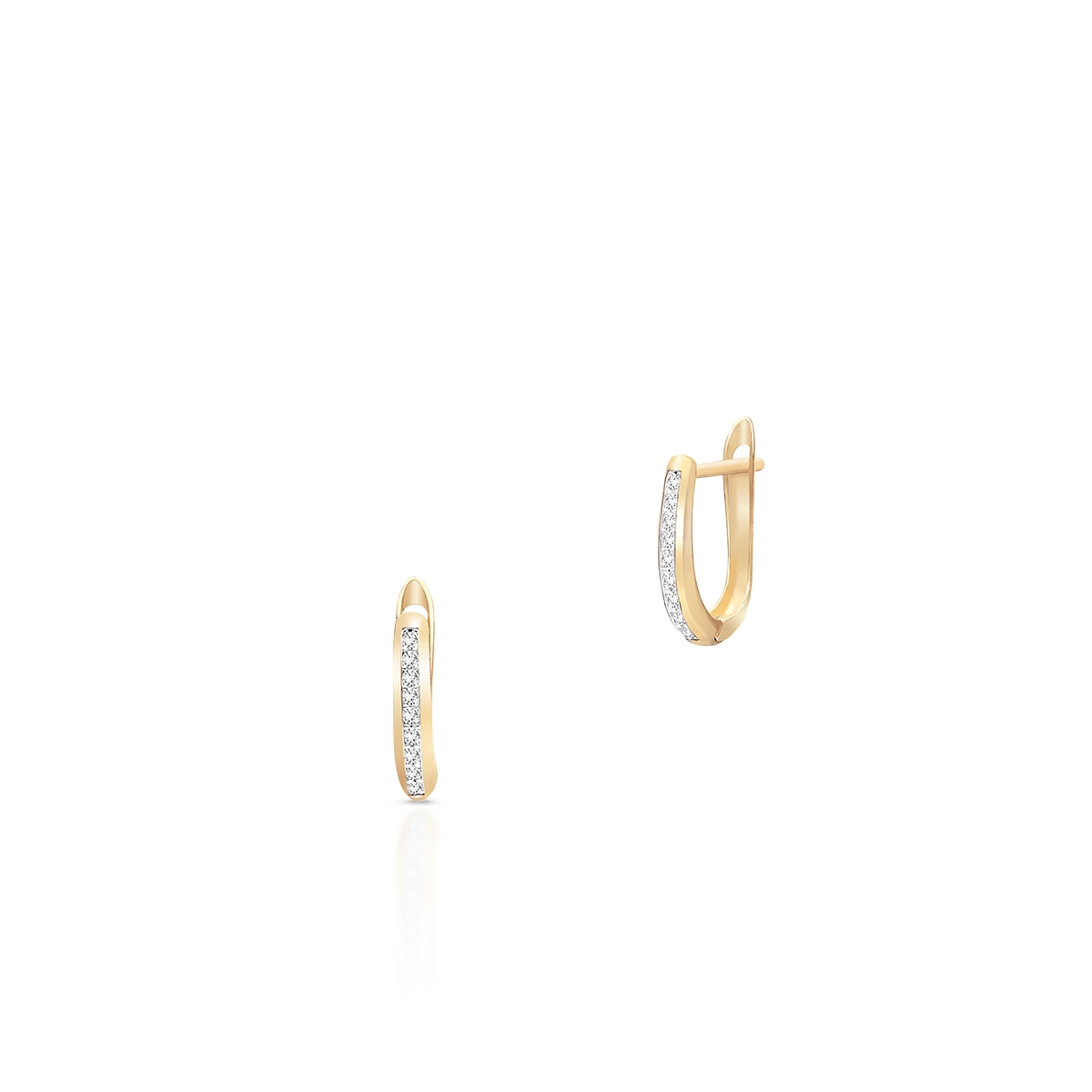 W.KRUK Kolczyki złote z cyrkoniami