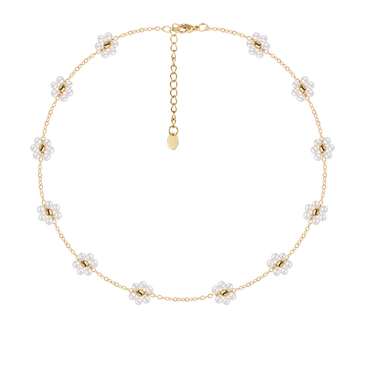 W.KRUK Naszyjnik pozłacany z perłami Picky Pica