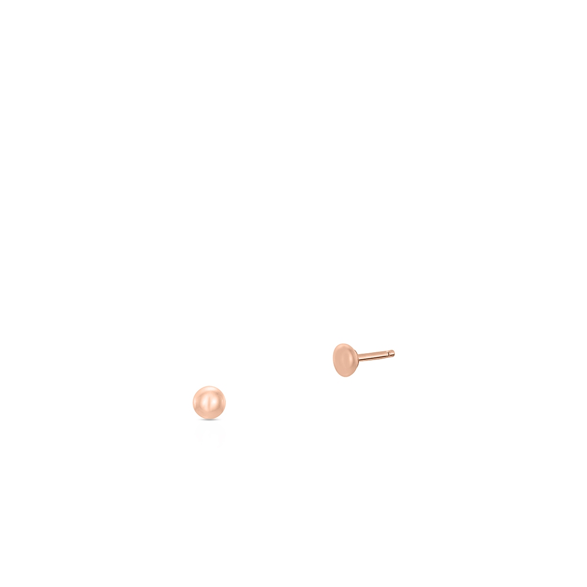 W.KRUK Kolczyki różowe złoto kulki