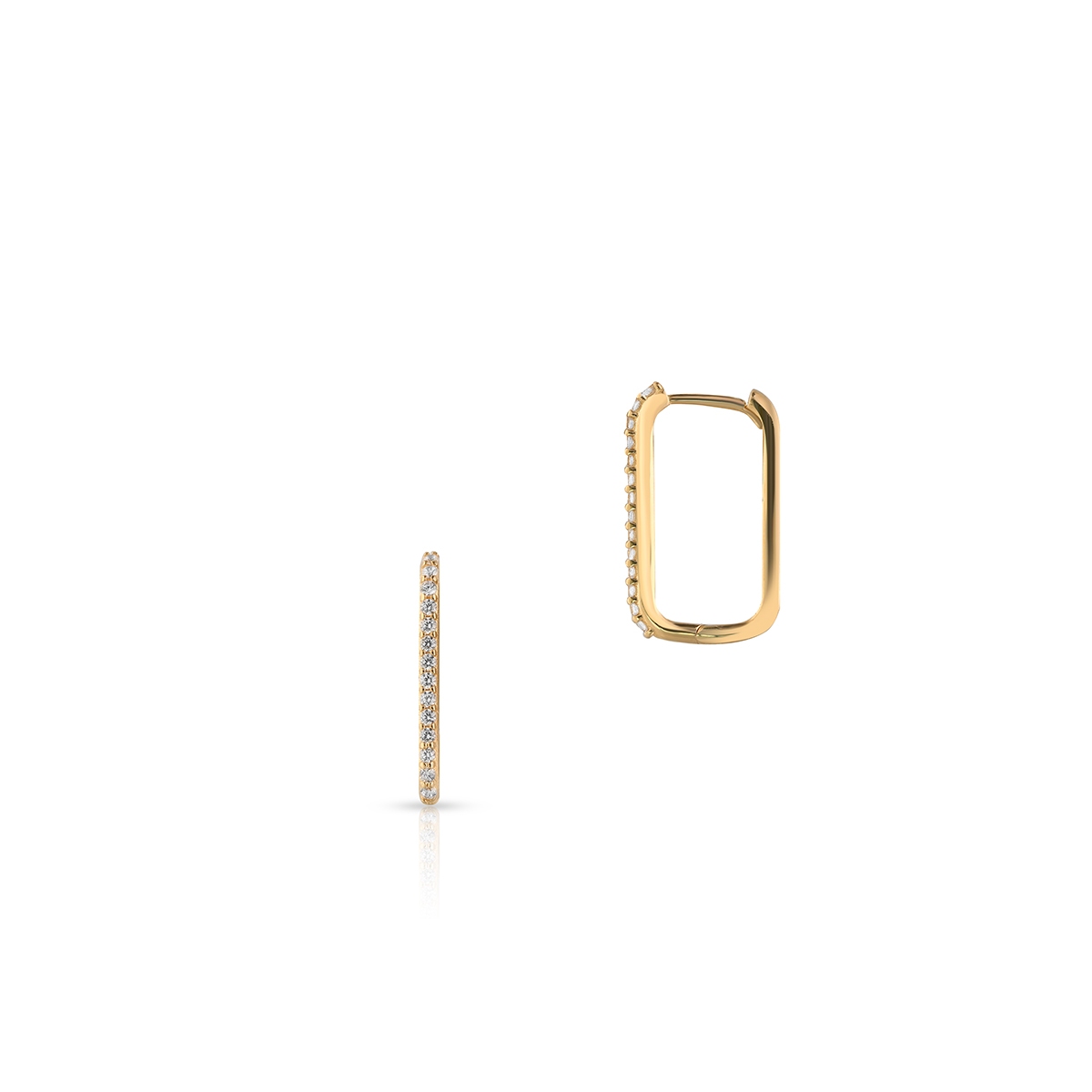 W.KRUK Kolczyki złote z cyrkoniami