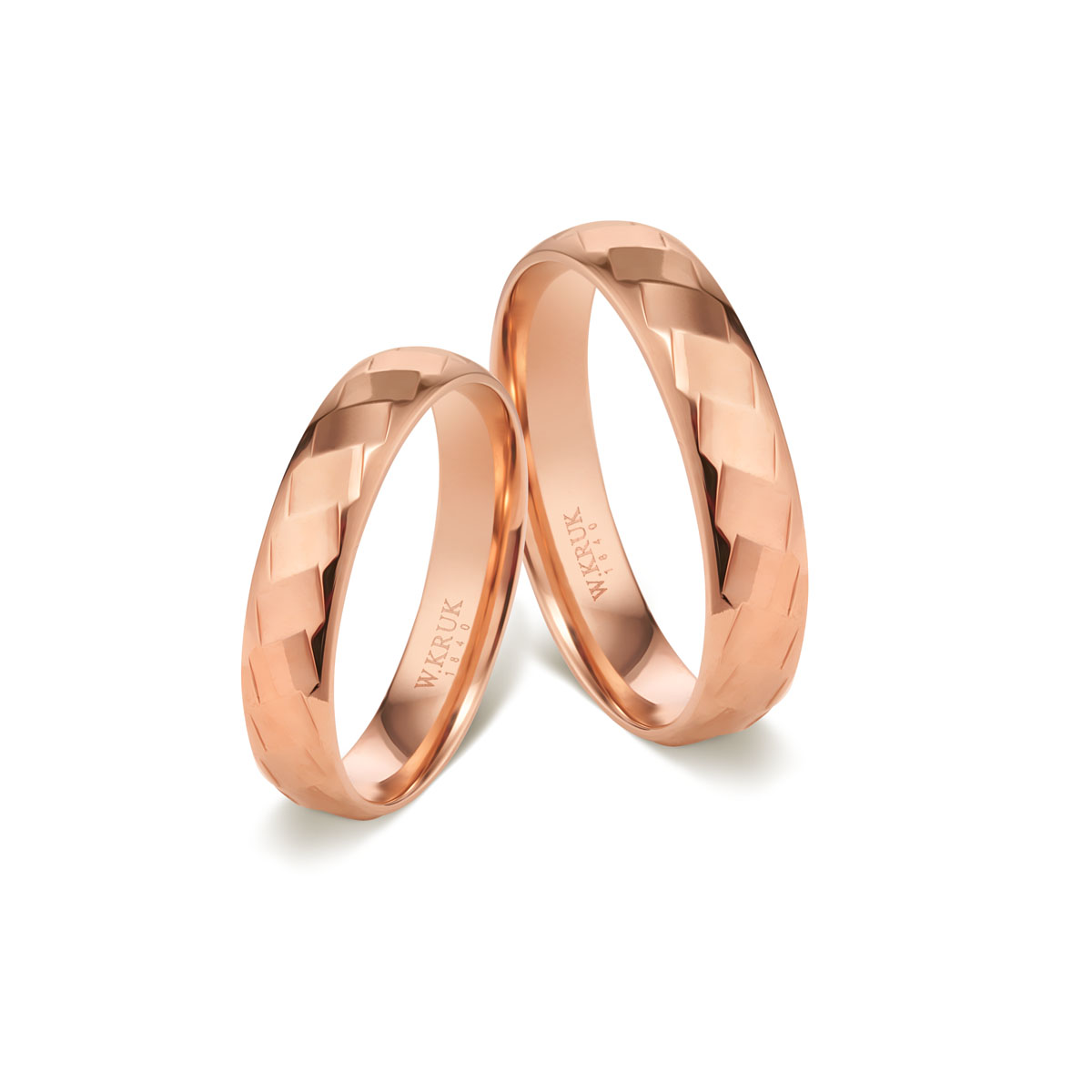 W.KRUK - Komplet obrączek złotych Shiny