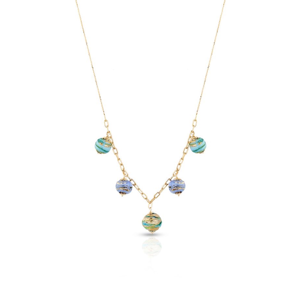 W.KRUK Naszyjnik złoty Murano