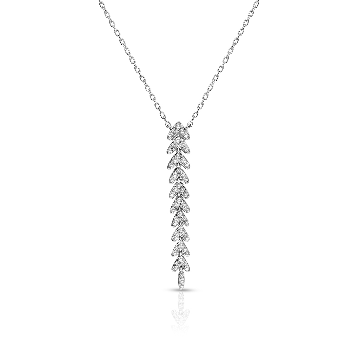 W.KRUK Naszyjnik białe złoto z diamentami