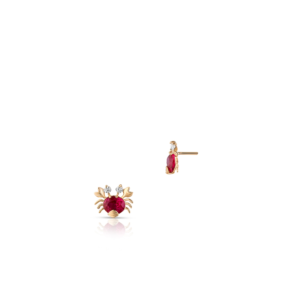 W.KRUK Kolczyki złote kraby