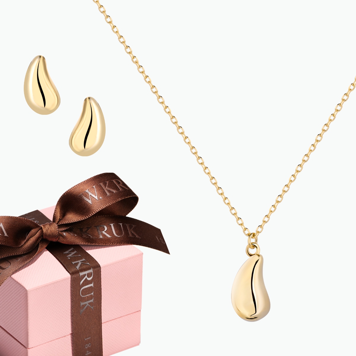 W.KRUK KOMPLET ZŁOTA ŁEZKA