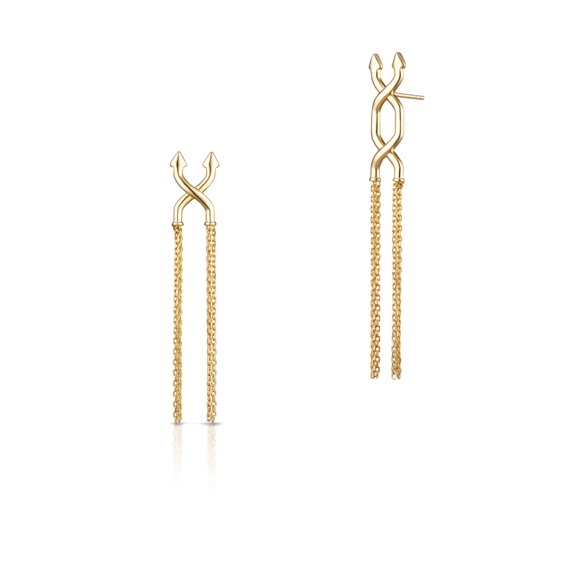 W.KRUK Kolczyki srebrne Shuffle Longplay