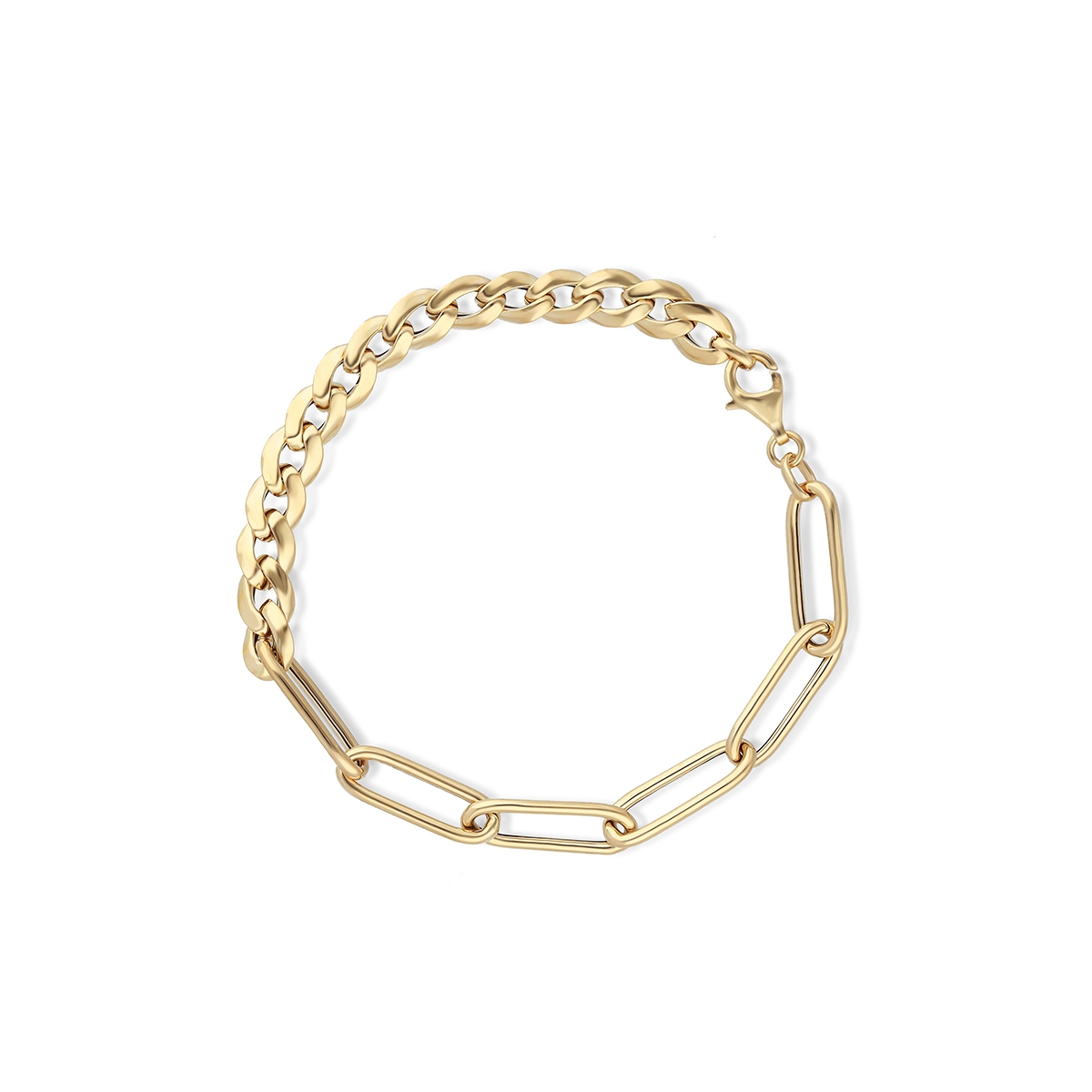 W.KRUK Bransoleta złota paper clip