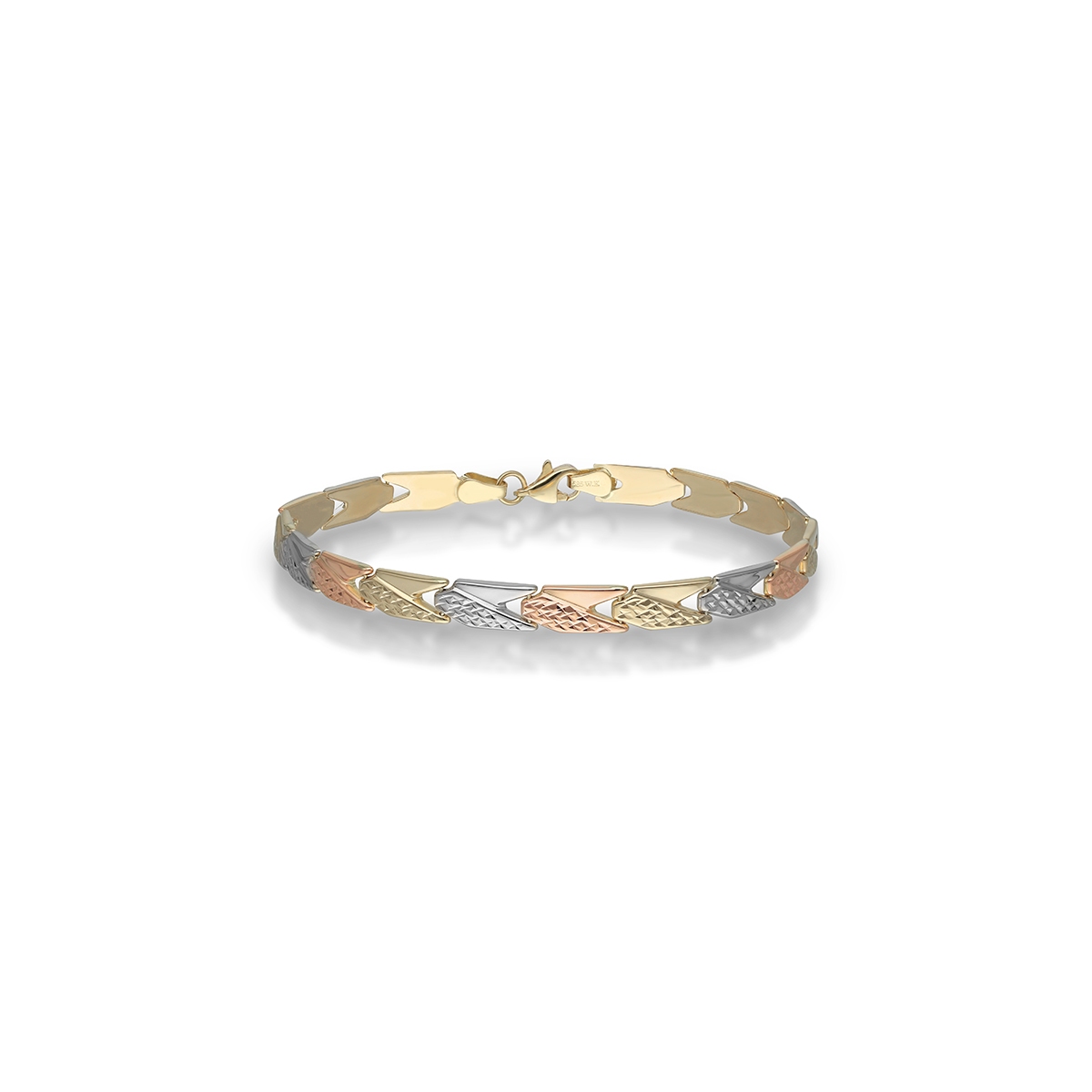 W.KRUK Bransoleta złota tricolor