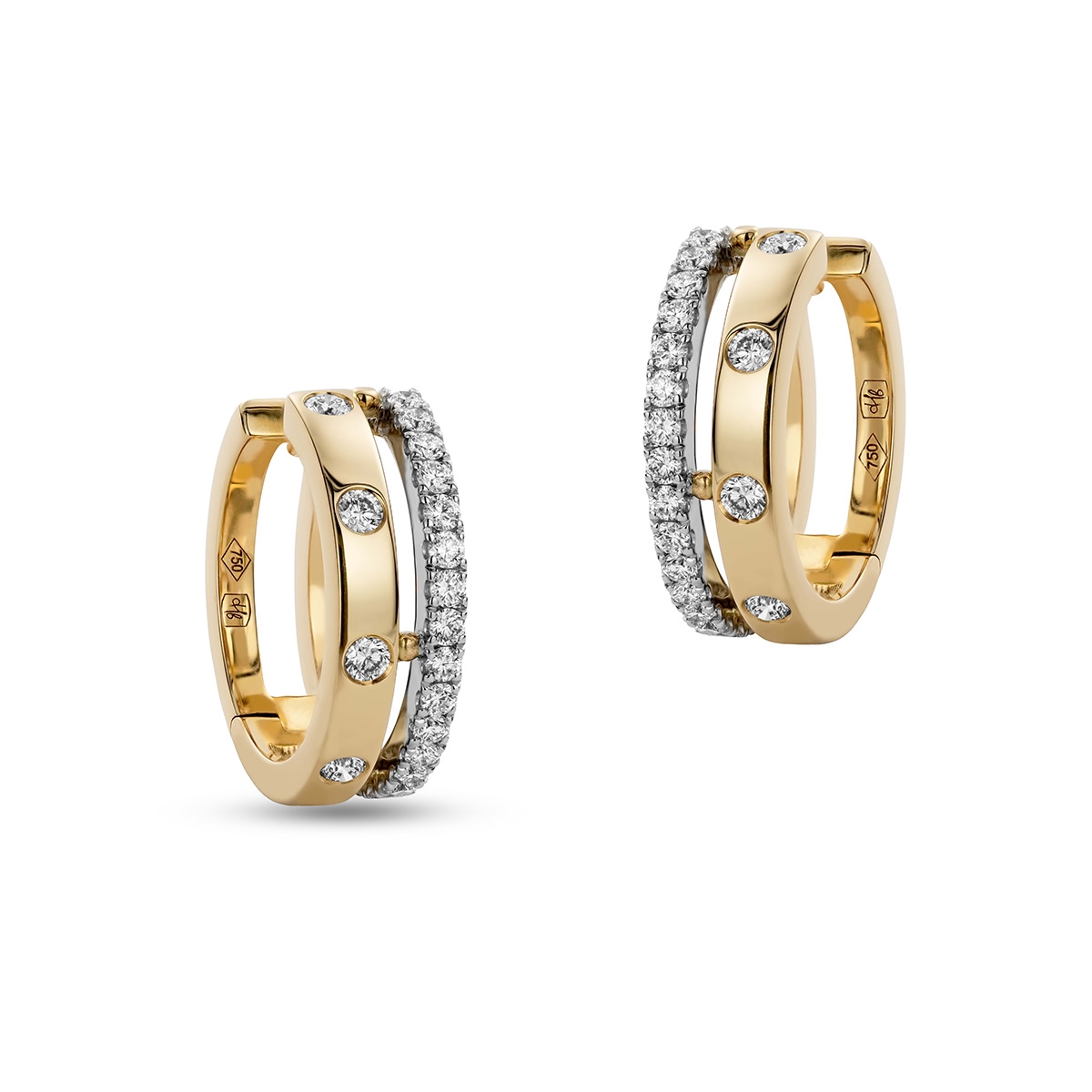 W.KRUK Kolczyki złote Hulchi Belluni