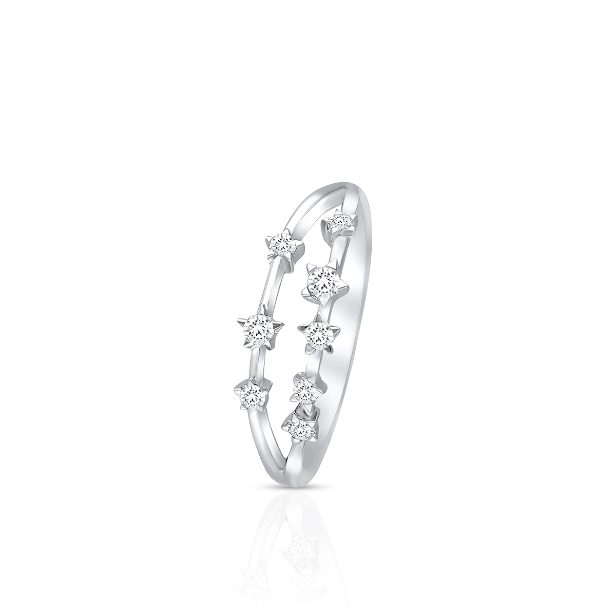 W.KRUK Pierścionek białe złoto z brylantami