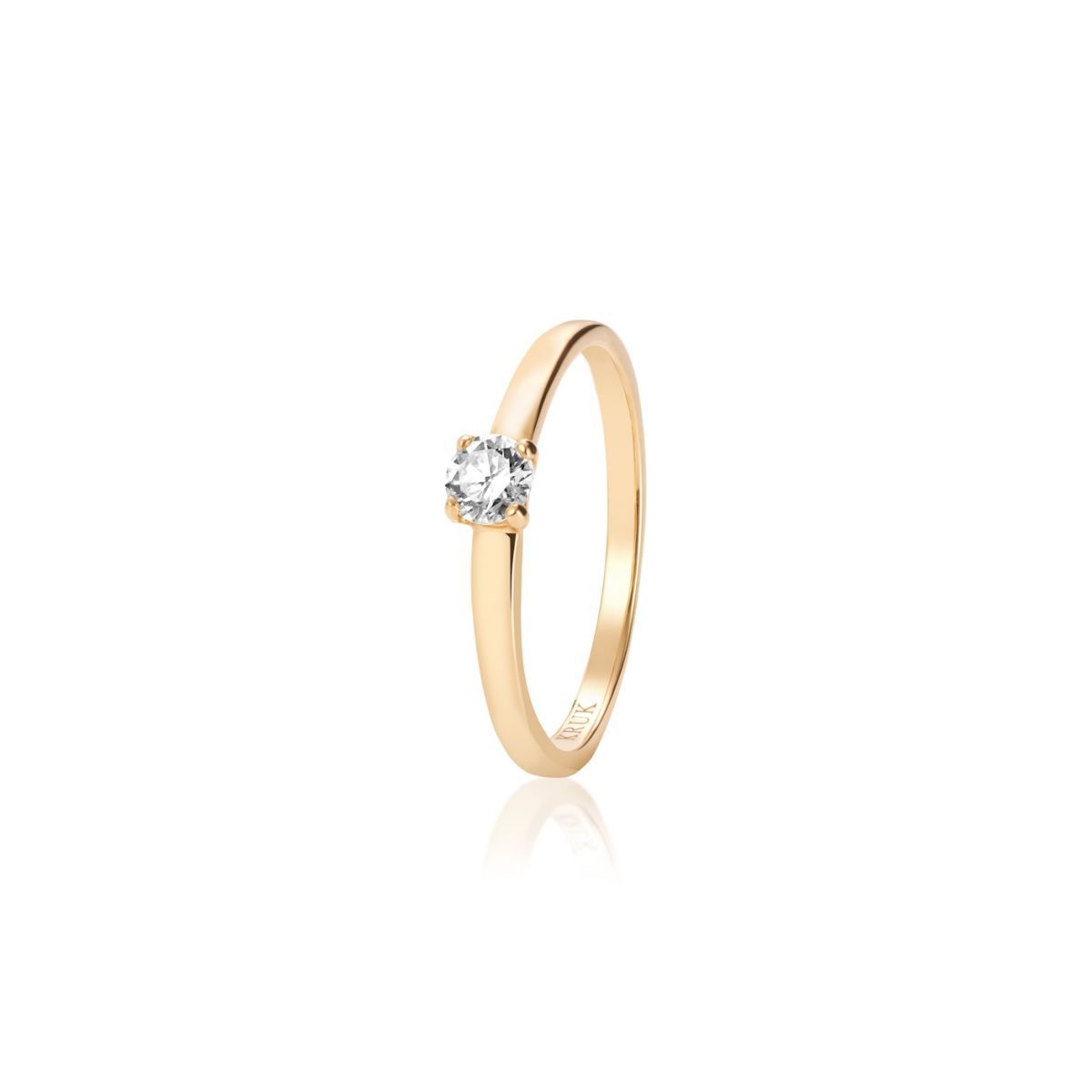 W.KRUK Pierścionek zaręczynowy złoty Szczęśliwy