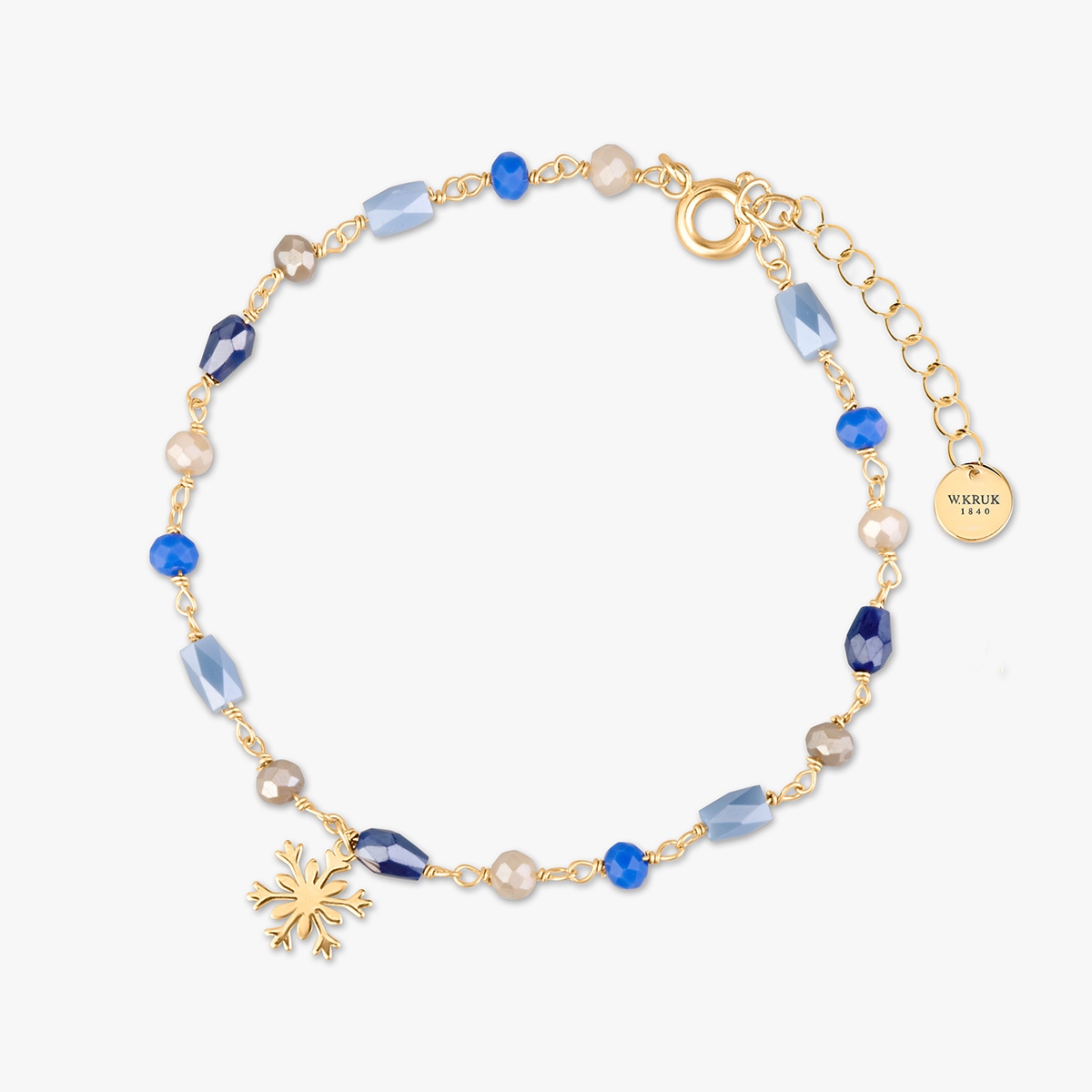 W.KRUK Bransoleta srebrna z kolorowymi kamieniami