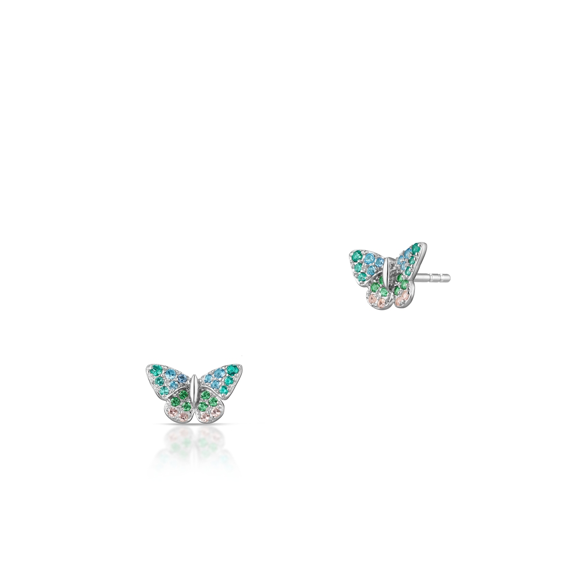 W.KRUK Kolczyki srebrne Preludium Butterfly