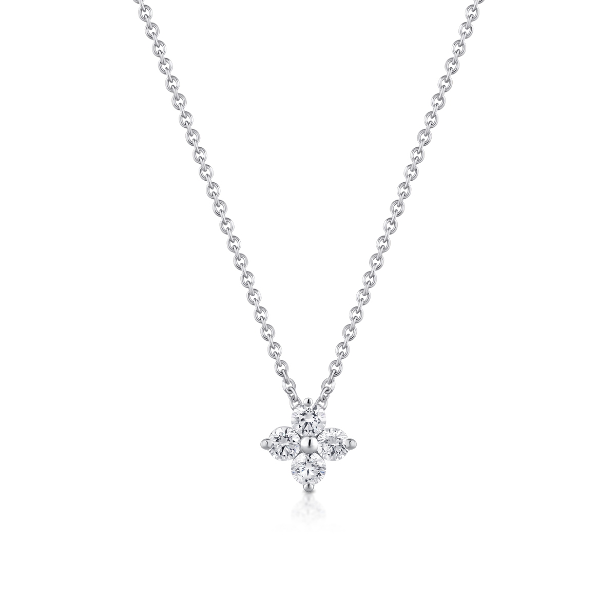 W.KRUK Naszyjnik białe złoto z diamentami