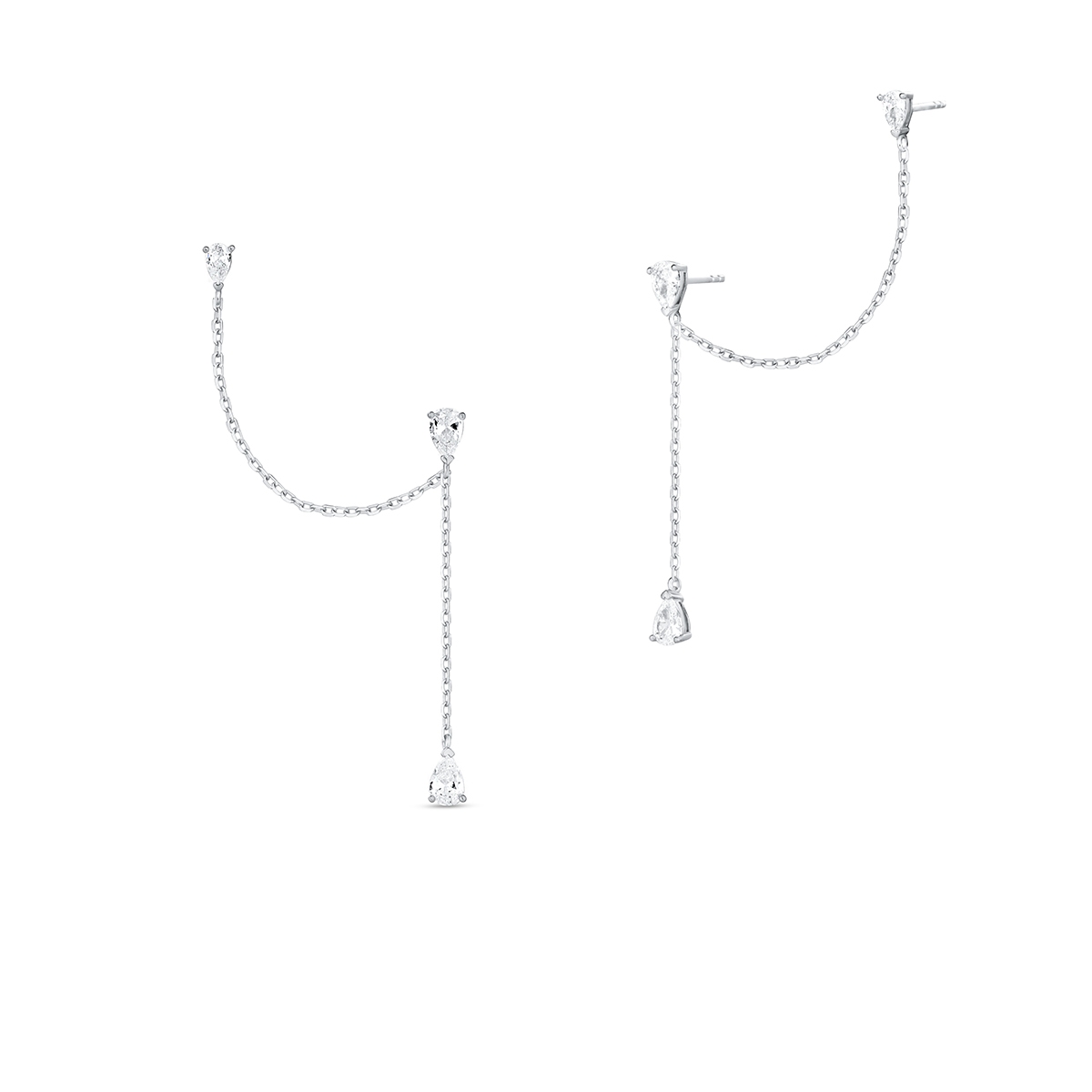 W.KRUK Kolczyki srebrne z cyrkoniami