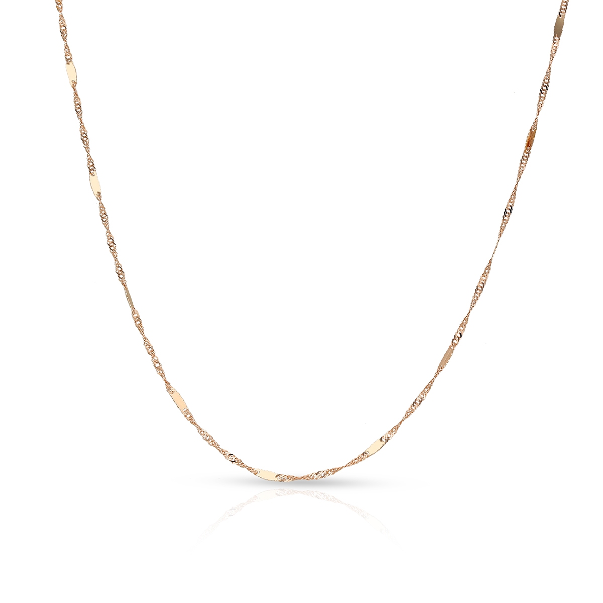 W.KRUK Łańcuszek różowe złoto singapur