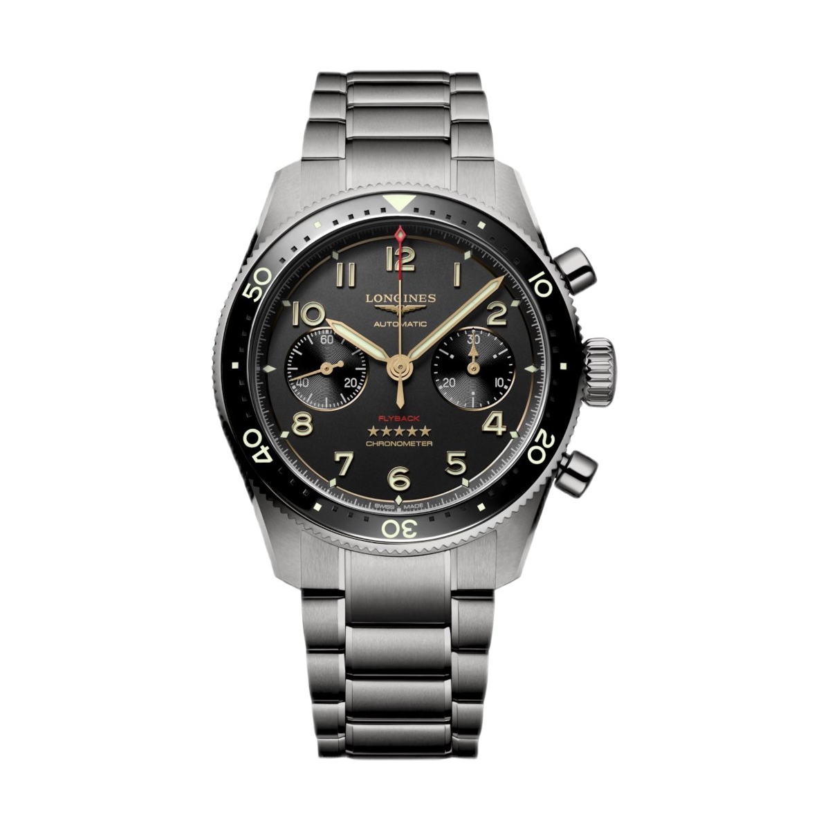 W.KRUK LONGINES SPIRIT FLYBACK TITANIUM