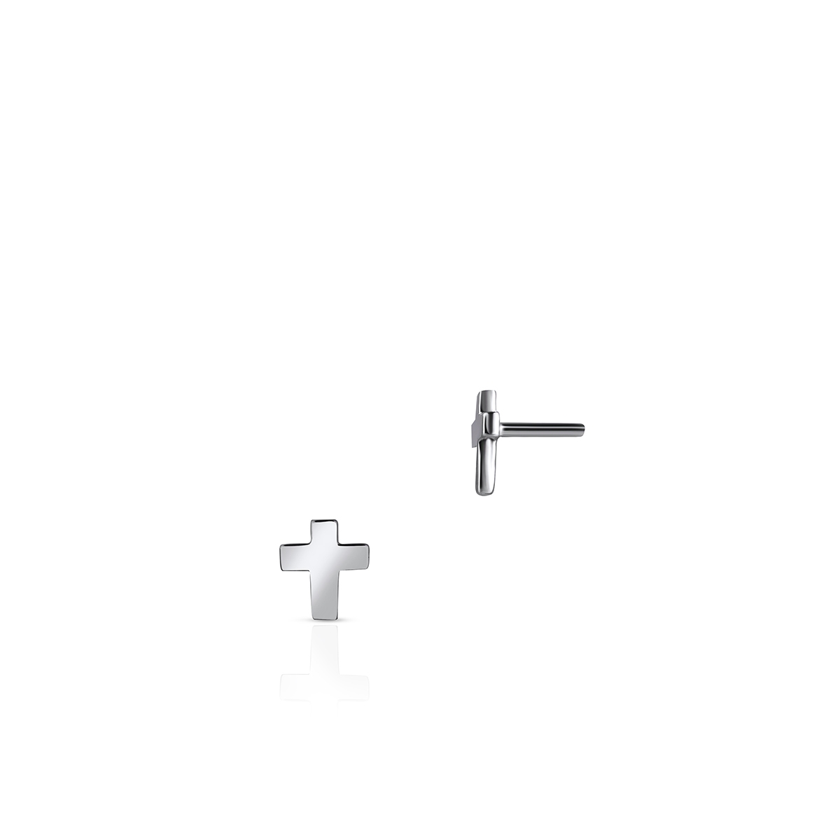 W.KRUK Kolczyki srebrne krzyżyki