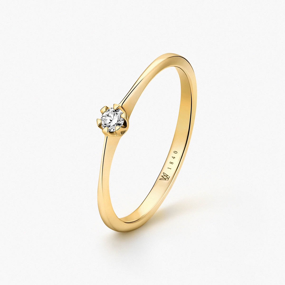 W.KRUK Pierścionek zaręczynowy złoty Jedyny