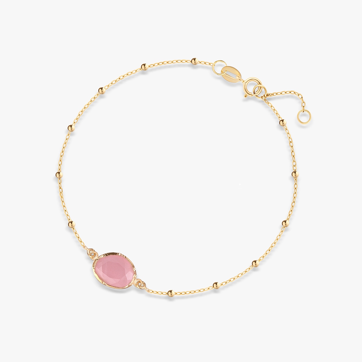 W.KRUK Bransoleta złota z chalcedonem Saint Tropez