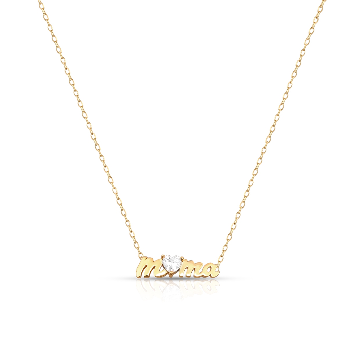 W.KRUK Naszyjnik srebrny pozłacany Mama